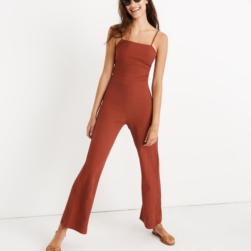 Paloma Wool Ava Backless Jumpsuit in Rust Size 36 M/L